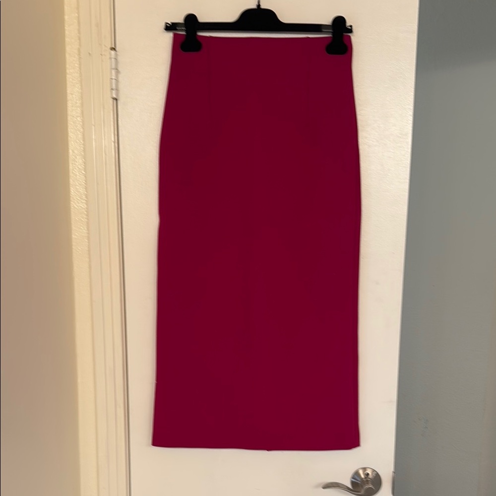 Zara Pink Midi Pencil Skirt for Work